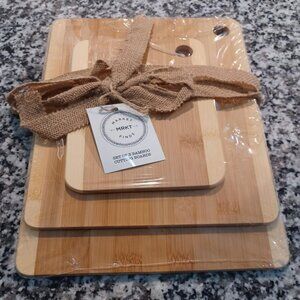 MARKET FINDS SET OF 3 BAMBOO CUTTING BOARDS - NEW/NIP